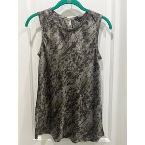 Theory Silk Sleeveless Camisole Abstract Print Sz XS P
